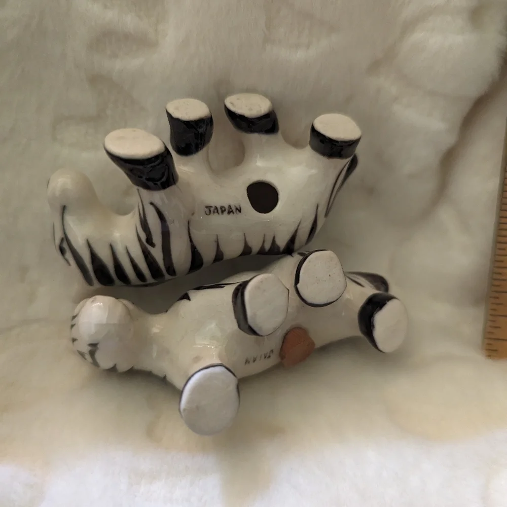 Vintage salt and pepper zebra